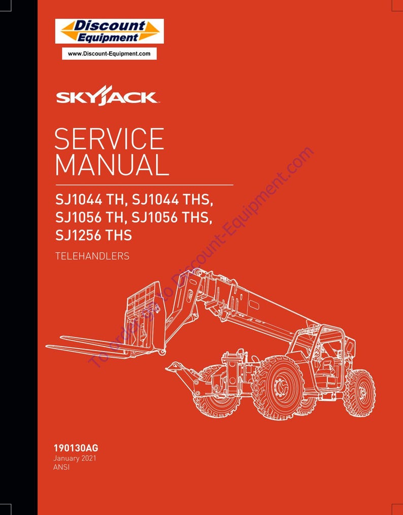 Skyjack SJ1044 SJ1056 SJ1256 Telehandler Service Manual service manual preview page 2
