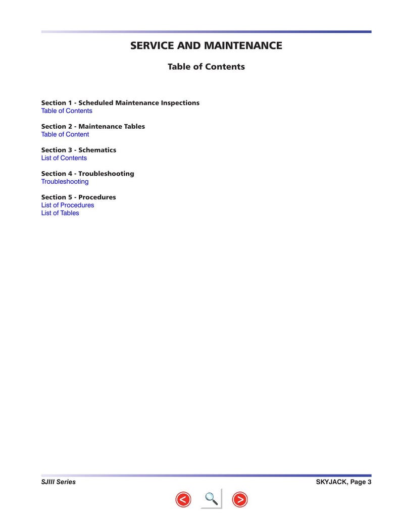 Skyjack SJIII Compact 3215 3219 Service Manual 2004-2008 Scissor Lift service manual preview page 4