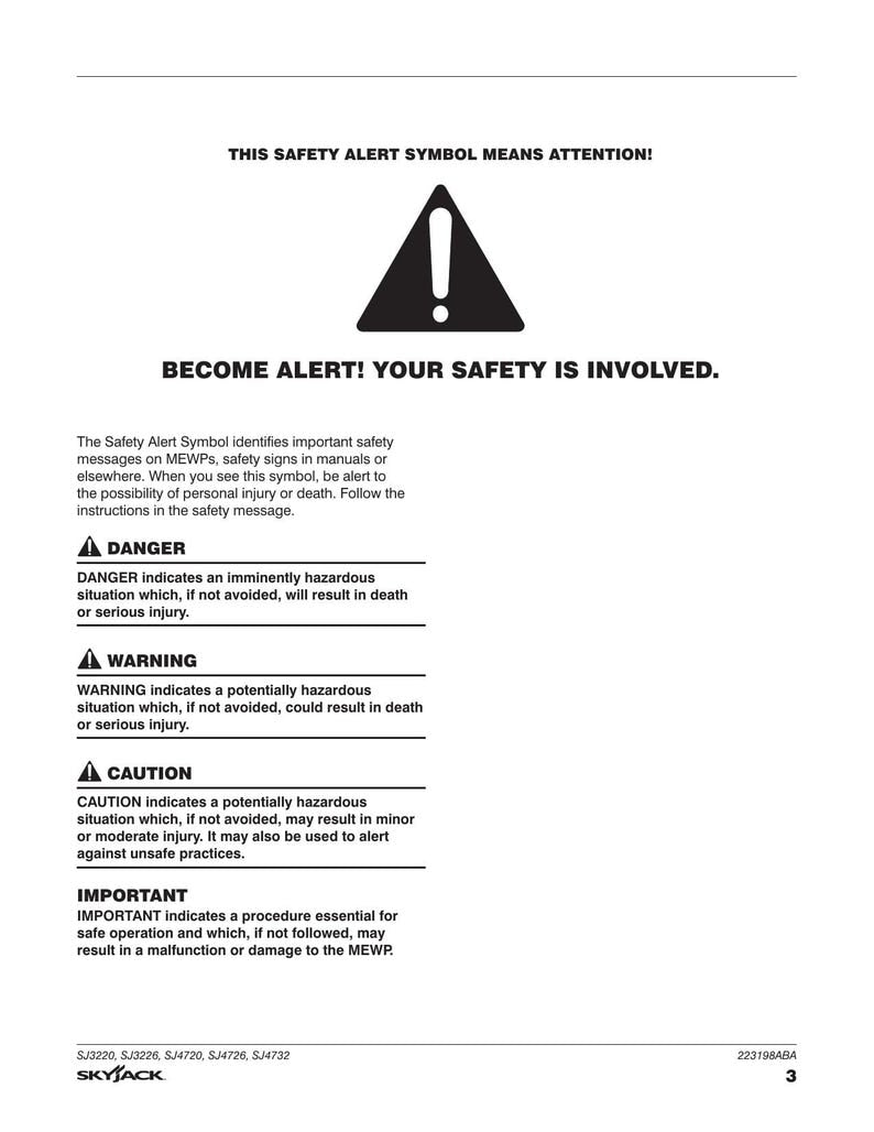 Skyjack SJ3220 SJ3226 SJ4720 sj4726 sj4732 Service Manual service manual preview page 6