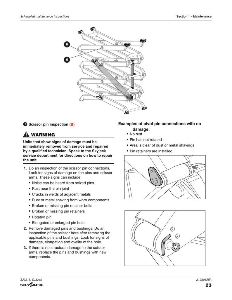 Skyjack SJ3215 SJ3219 Scissor Lift Service Manual 2023-2027 service manual preview page 4