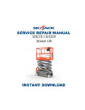 Skyjack SJ3215 SJ3219 Scissor Lift Service Manual 2023-2027 PDF service repair manual cover