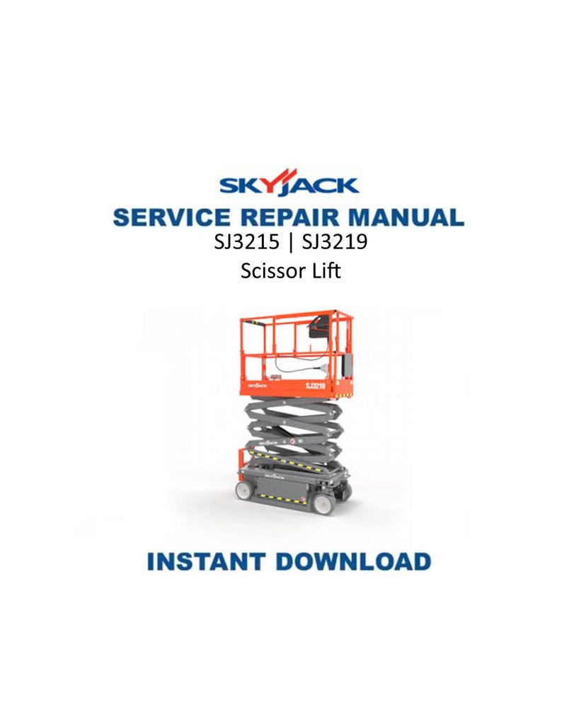 Skyjack SJ3215 SJ3219 Scissor Lift Service Manual 2023-2027 PDF service repair manual cover