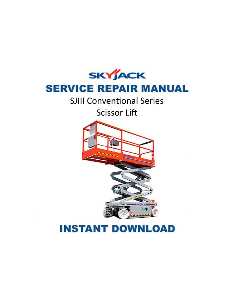 Skyjack SJIII Conventional Series Service Manual 2018-2022 Scissor Lift PDF service repair manual cover