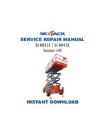 Skyjack SJ 8831E 8841E Scissor Lift Maintenance & Parts Manual PDF service repair manual cover