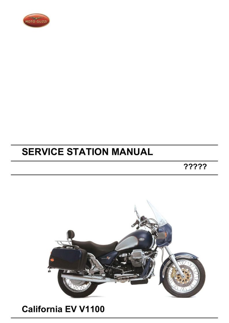 Moto Guzzi California EV V1100 Service Manual 2000-2004 Motorcycle service manual preview page 2