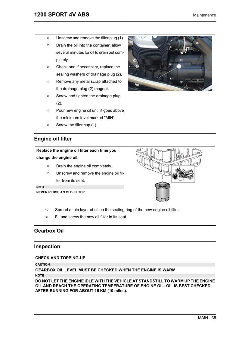 Moto Guzzi 1200 Sport 4V ABS Service Manual service manual preview page 4
