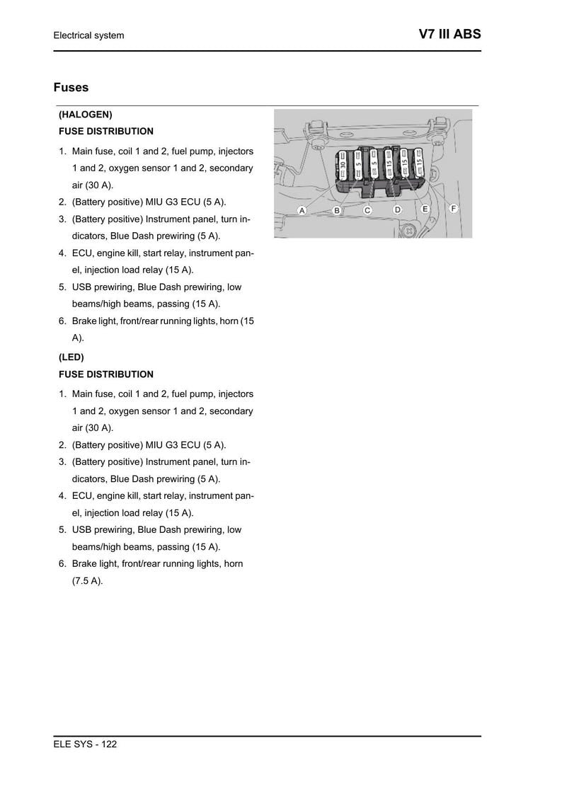 Moto Guzzi V7 III ABS Service Manual 2022-2026 Motorcycle service manual preview page 6
