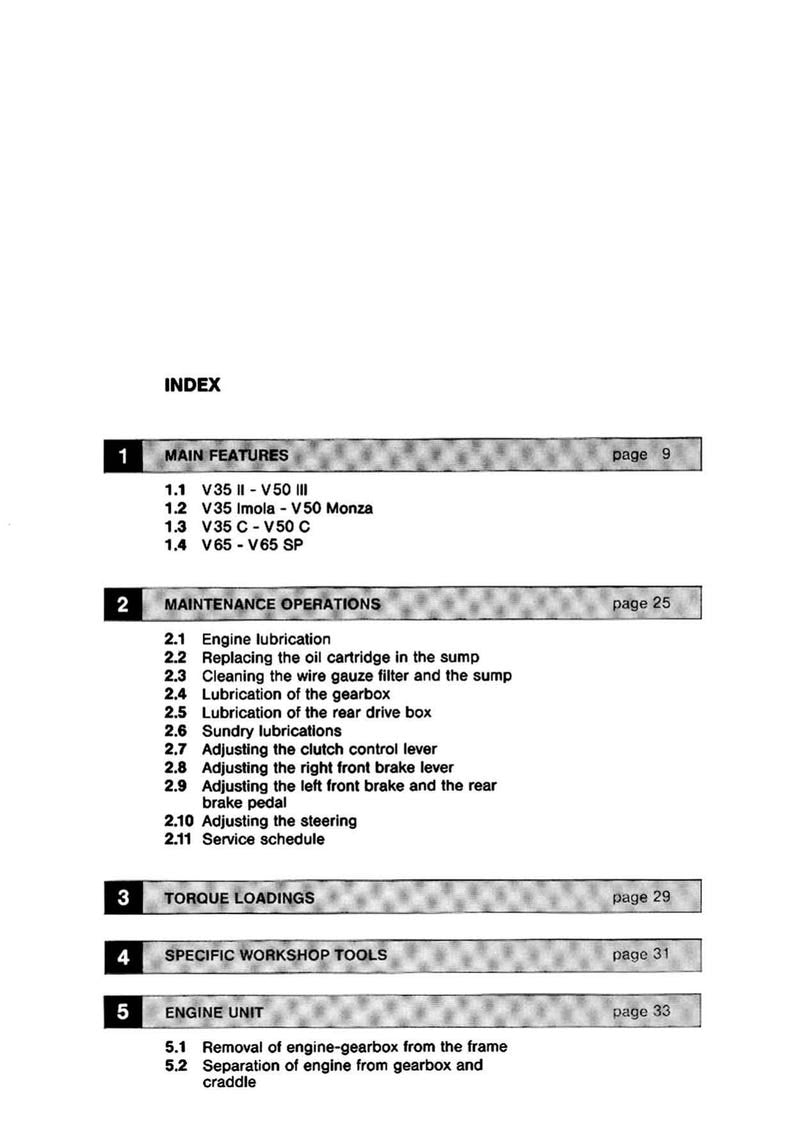 Moto Guzzi V35 V50 V65 Service Manual service manual preview page 3