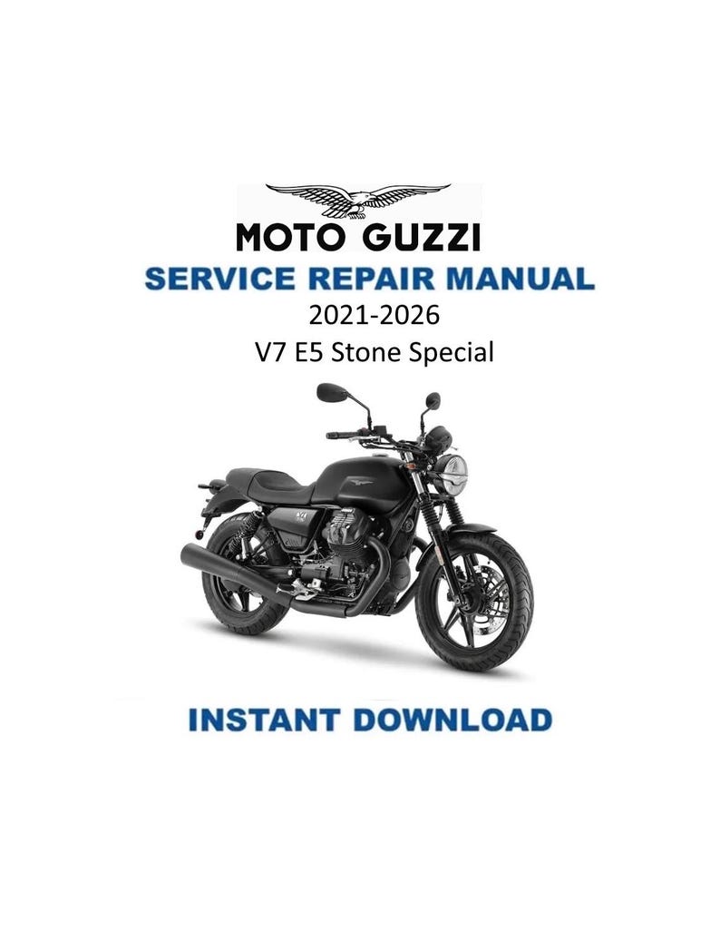 Moto Guzzi V7 E5 Stone Special Service Manual PDF service repair manual cover