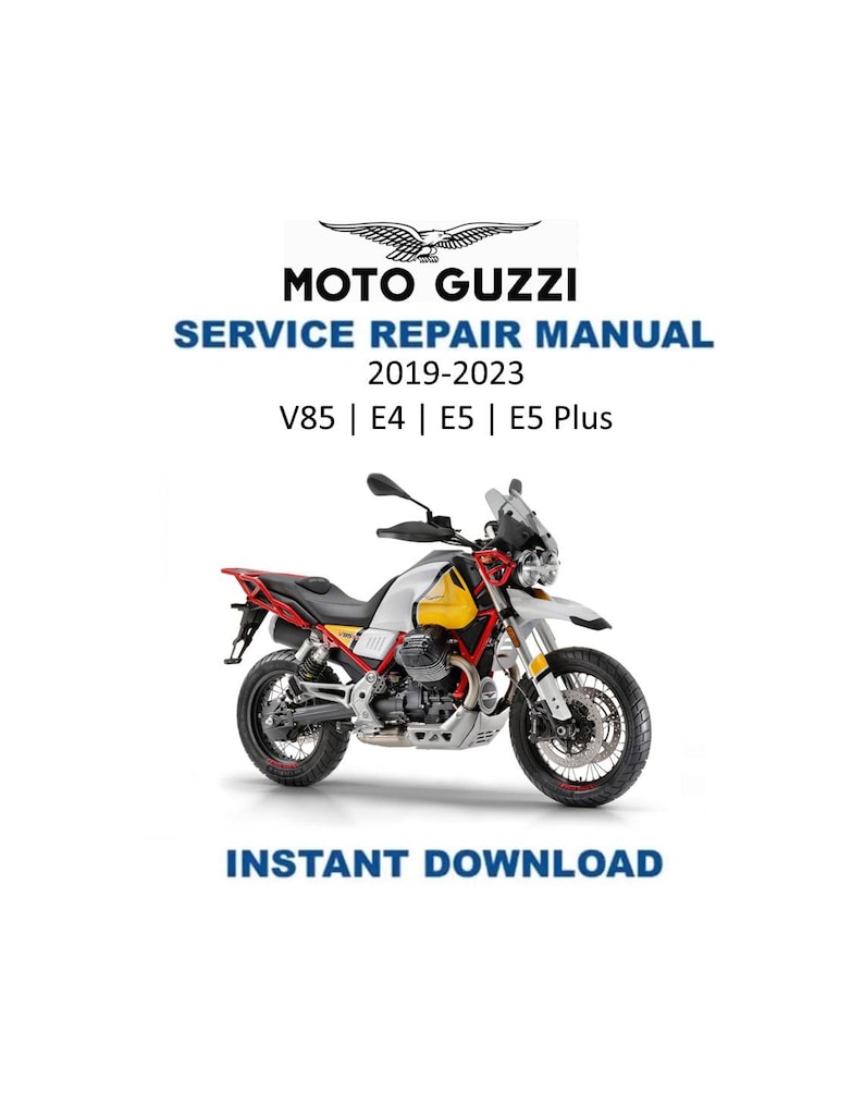 Moto Guzzi V85 E4 E5 E5 Plus Service Manual PDF service repair manual cover