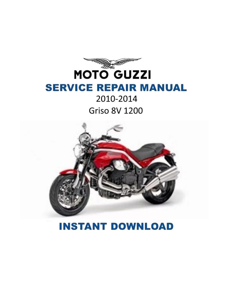 Moto Guzzi Griso 8V 1200 Service Manual PDF service repair manual cover