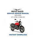 Moto Guzzi V7 V750 IE MIU G3 Service Manual PDF service repair manual cover