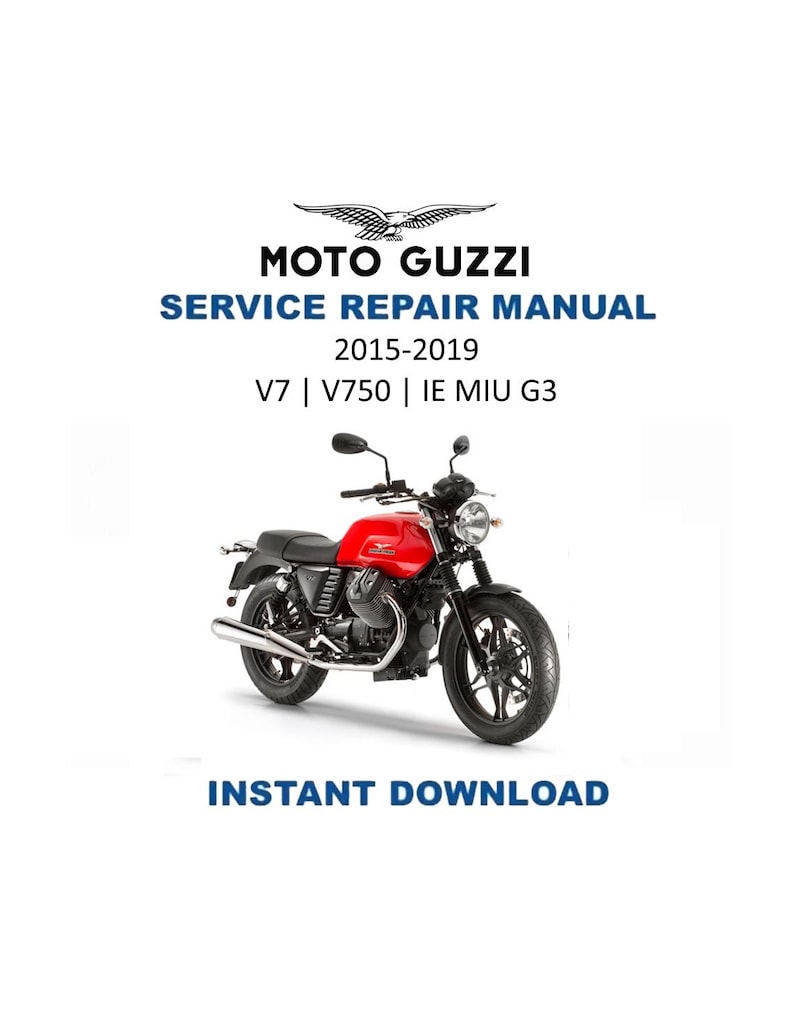 Moto Guzzi V7 V750 IE MIU G3 Service Manual PDF service repair manual cover