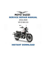 Moto Guzzi V9 IE MIU G3 Service Manual PDF service repair manual cover