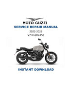 Moto Guzzi V7 III ABS Service Manual 2022-2026 Motorcycle PDF service repair manual cover