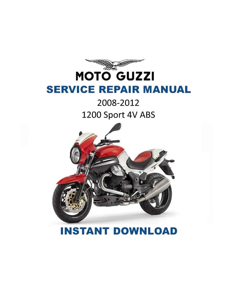 Moto Guzzi 1200 Sport 4V ABS Service Manual PDF service repair manual cover