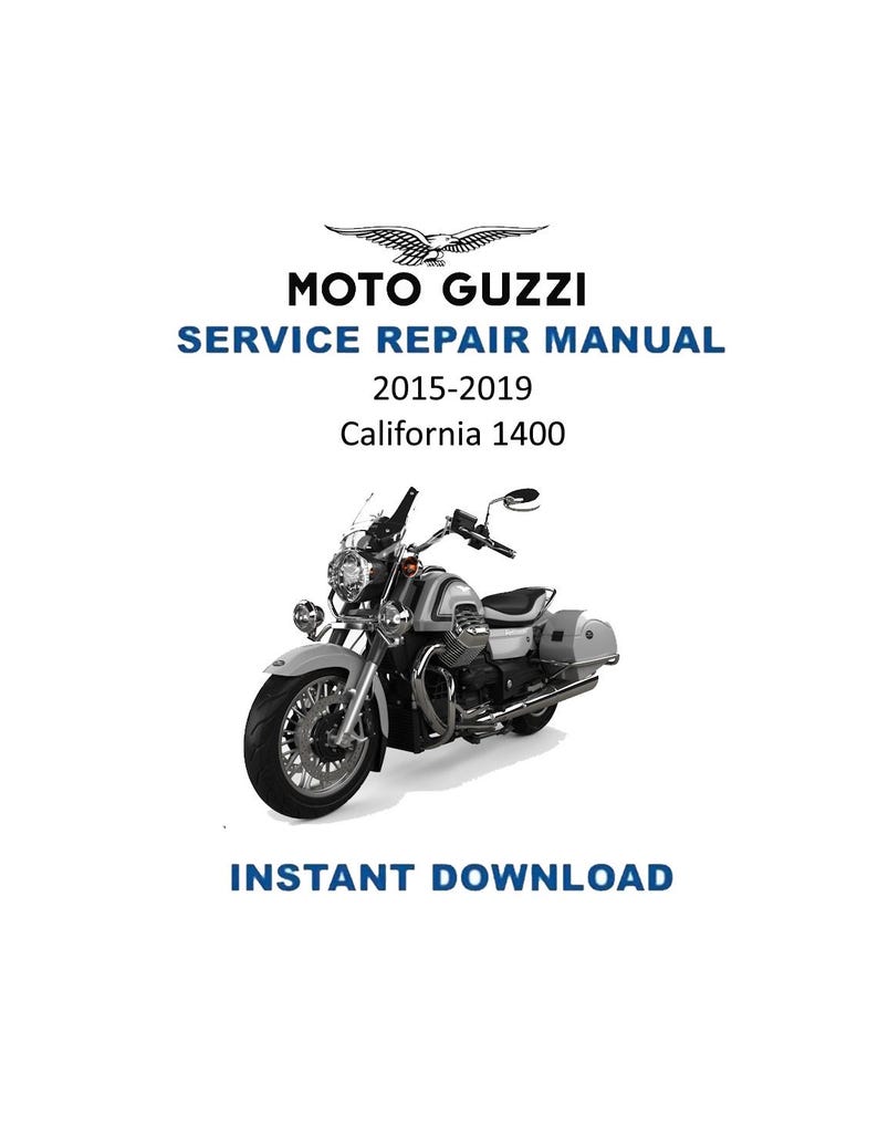 Moto Guzzi California 1400 Service Manual PDF service repair manual cover