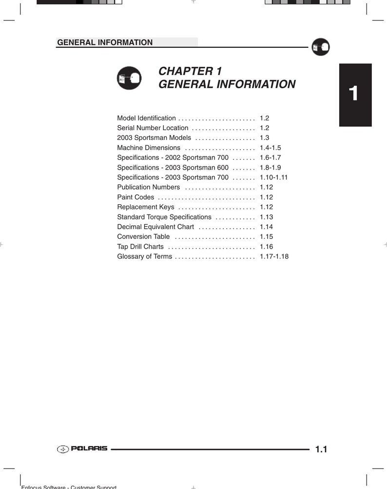 Polaris Sportsman 600 700 Service Manual service manual preview page 6