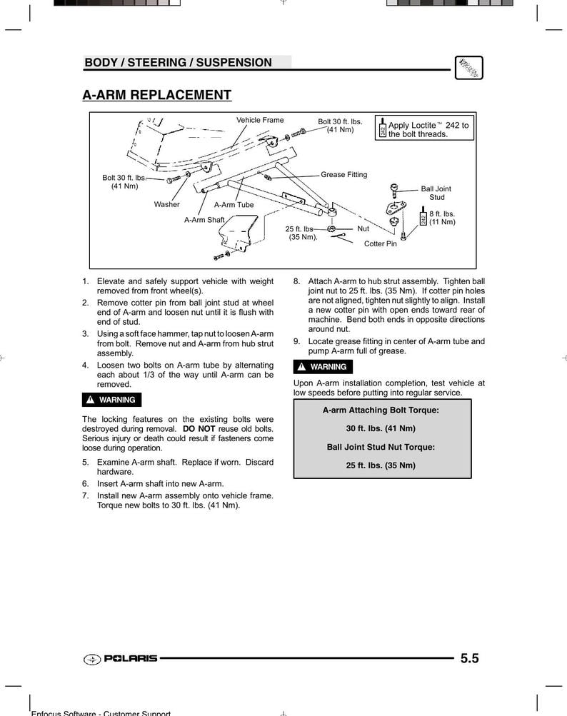 Polaris Trail Blazer 250 400 Service Manual service manual preview page 8