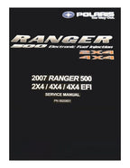 Polaris Ranger 500 Service Manual 2007-2011 UTV 2X4 4X4 EFI service manual preview page 2