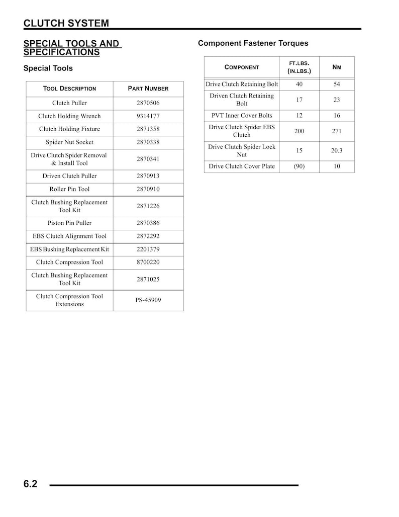Polaris Sportsman X2 700 800 EFI Touring Service Manual service manual preview page 11