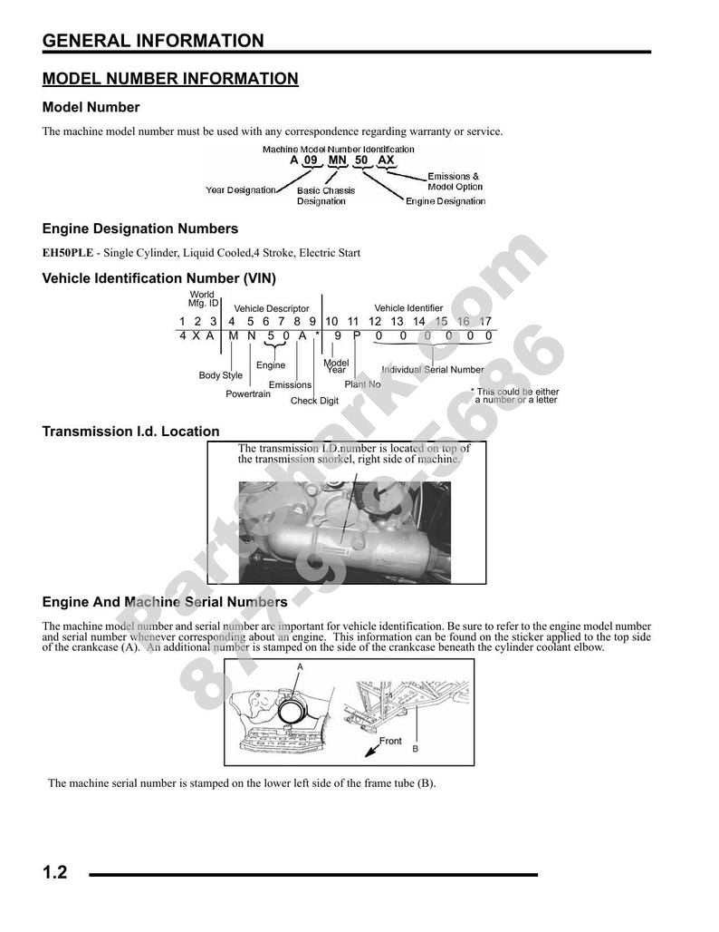 Polaris Sportsman 500 Service Manual 2009-2013 ATV Repair service manual preview page 3