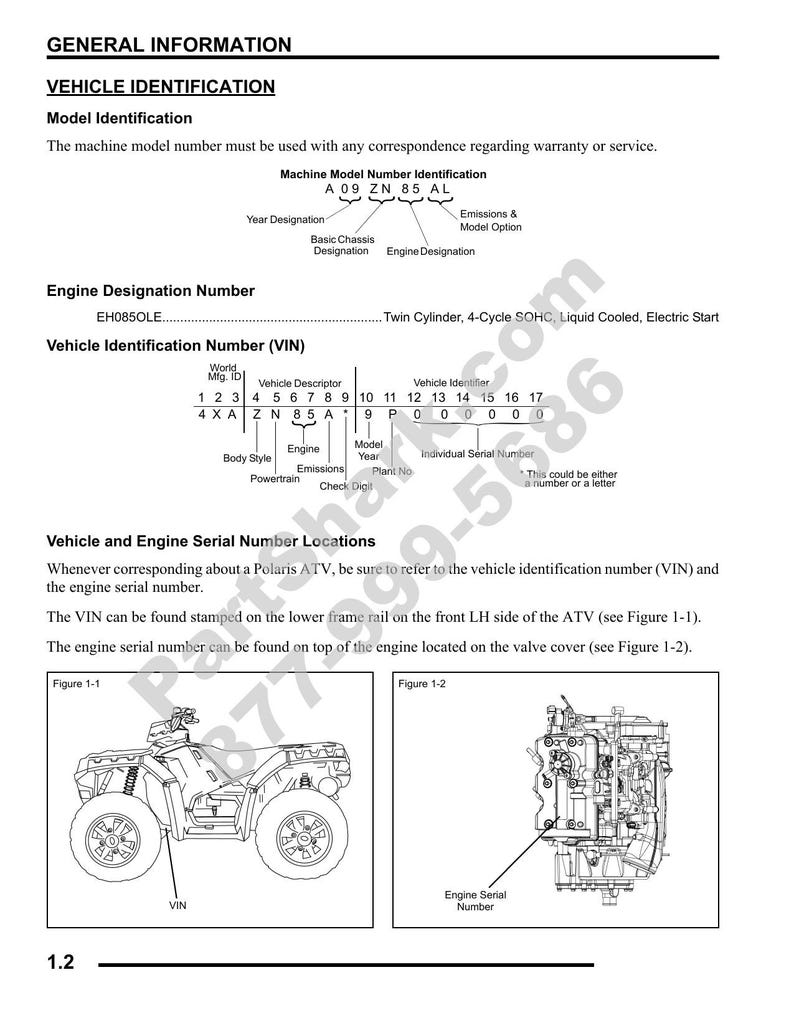 Polaris Sportsman XP 850 Service Manual 2009-2013 ATV EPS service manual preview page 3