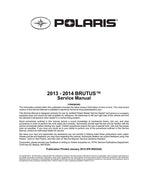Polaris Brutus Service Manual 2013-2014 Diesel UTV service manual preview page 2