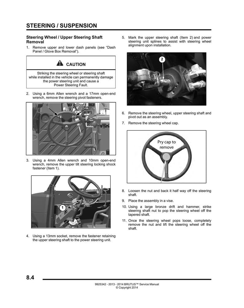 Polaris Brutus Service Manual 2013-2014 Diesel UTV service manual preview page 5