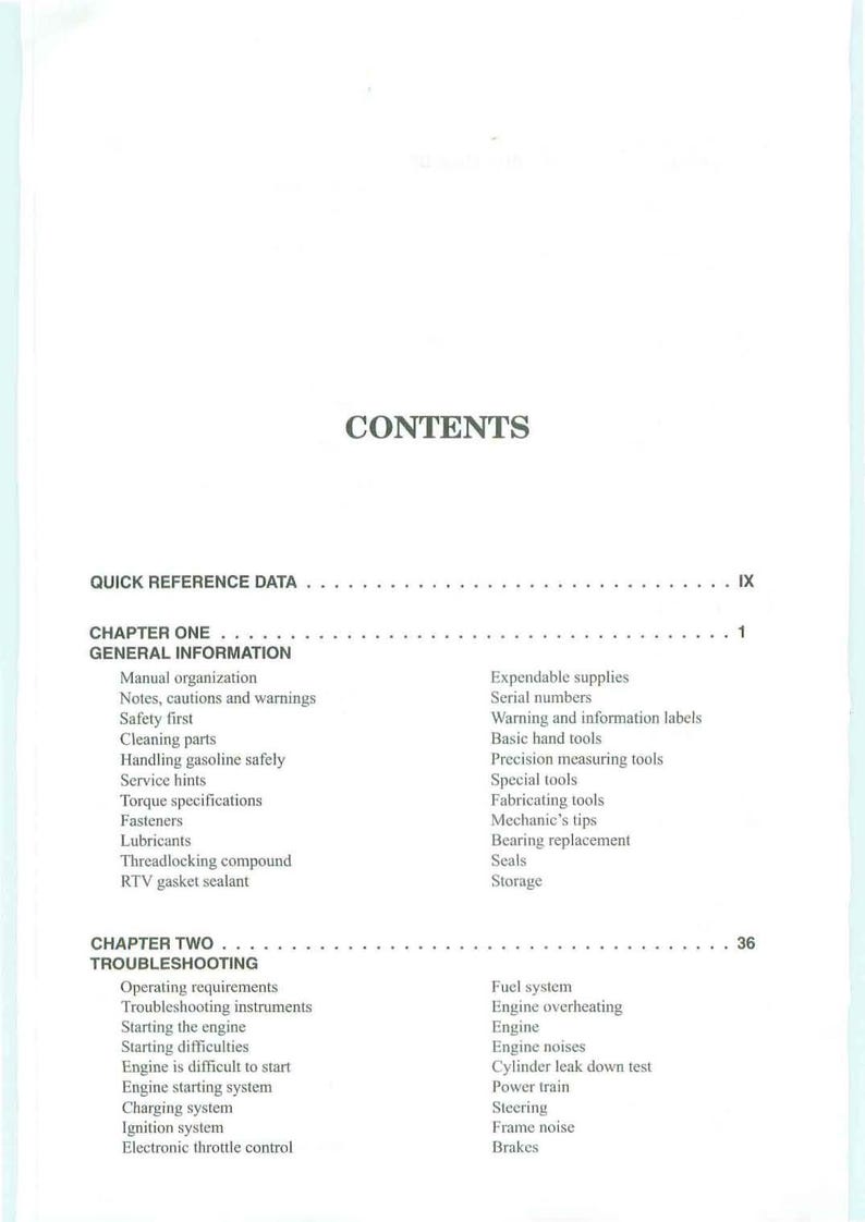 Polaris Sportsman Xplorer 500 Service Manual service manual preview page 6