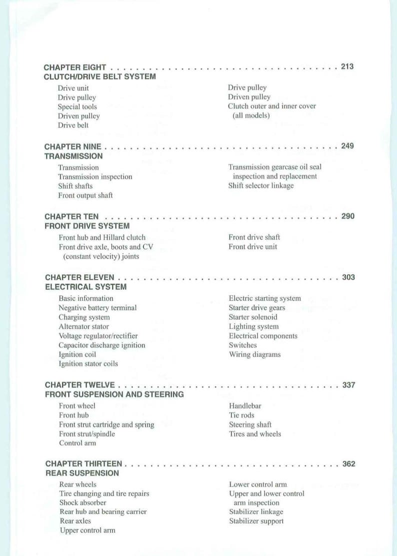 Polaris Sportsman Xplorer 500 Service Manual service manual preview page 8