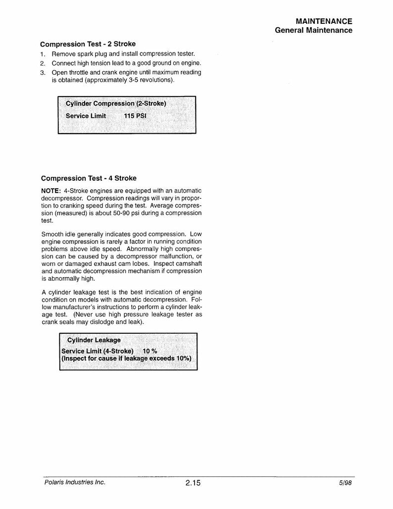 Polaris ATVs Service Manual service manual preview page 8