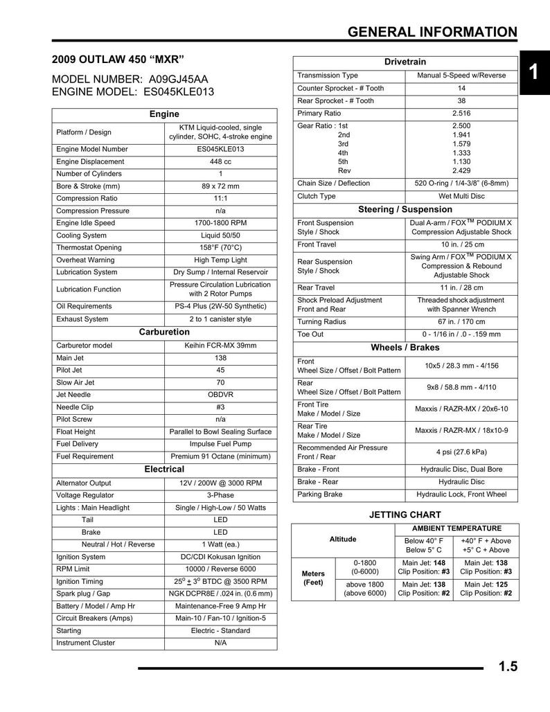 Polaris Outlaw 450 525 Service Manual 2009-2013 ATV Repair service manual preview page 6