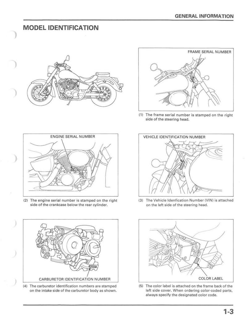 Honda VT750C Shadow ACE Service Manual service manual preview page 9
