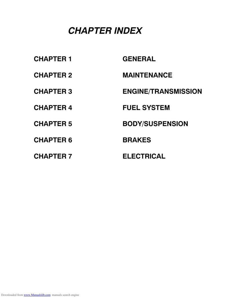 Polaris Predator 500 Service Manual service manual preview page 5