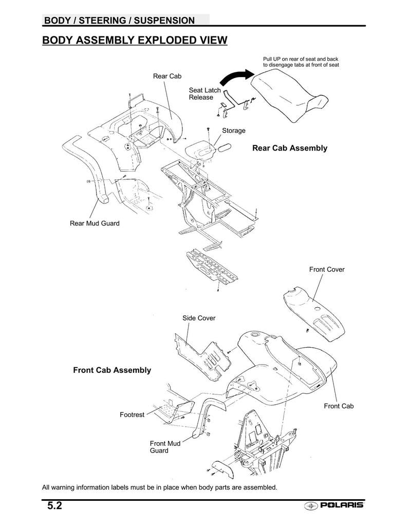 Polaris Sportsman 400 500 Service Manual 2001-2005 ATV service manual preview page 11