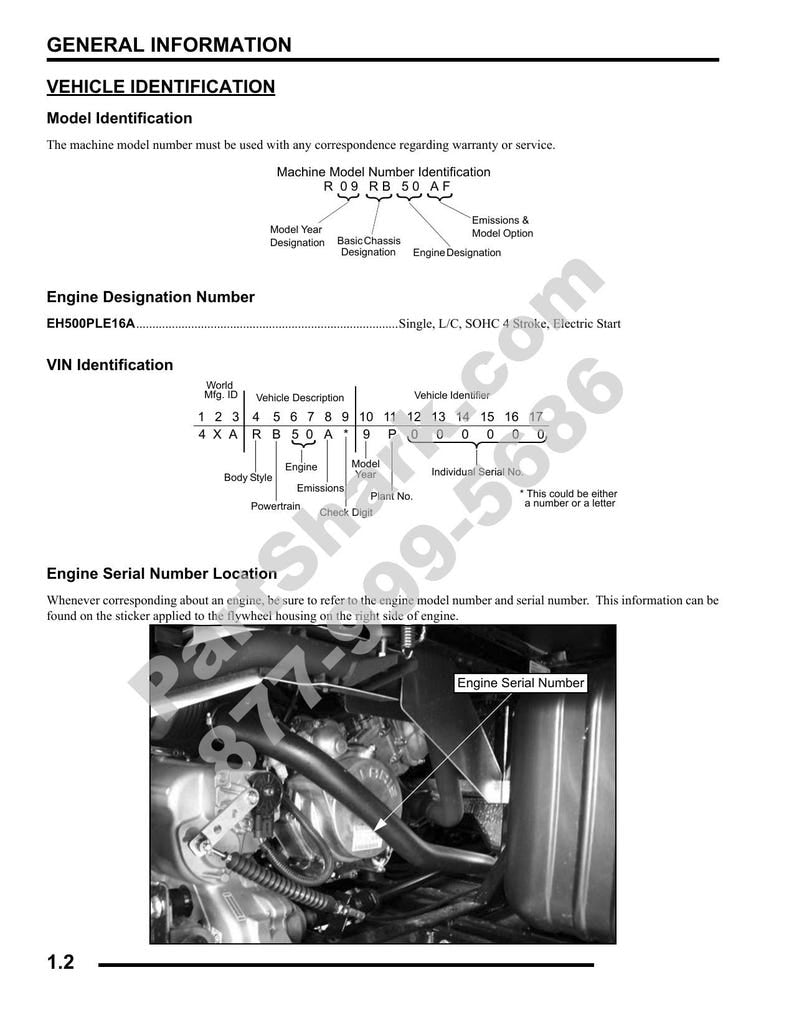 Polaris Ranger 500 2x4 Service Manual service manual preview page 3