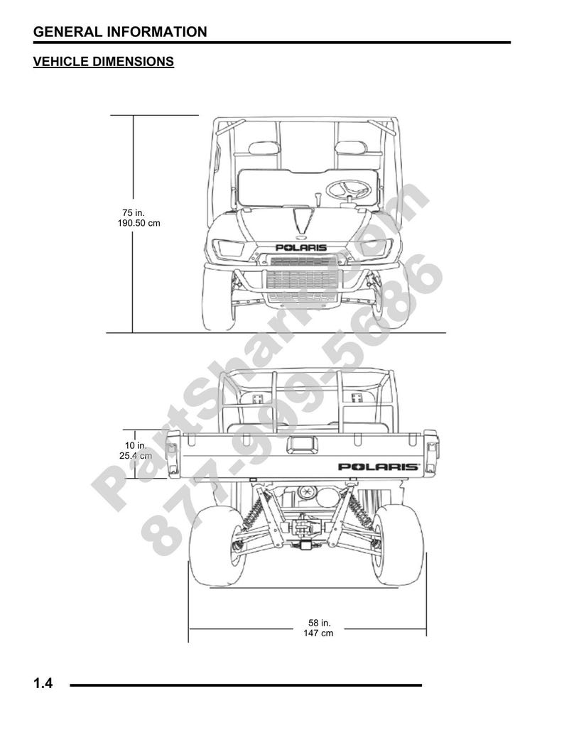 Polaris Ranger 500 2x4 Service Manual service manual preview page 5