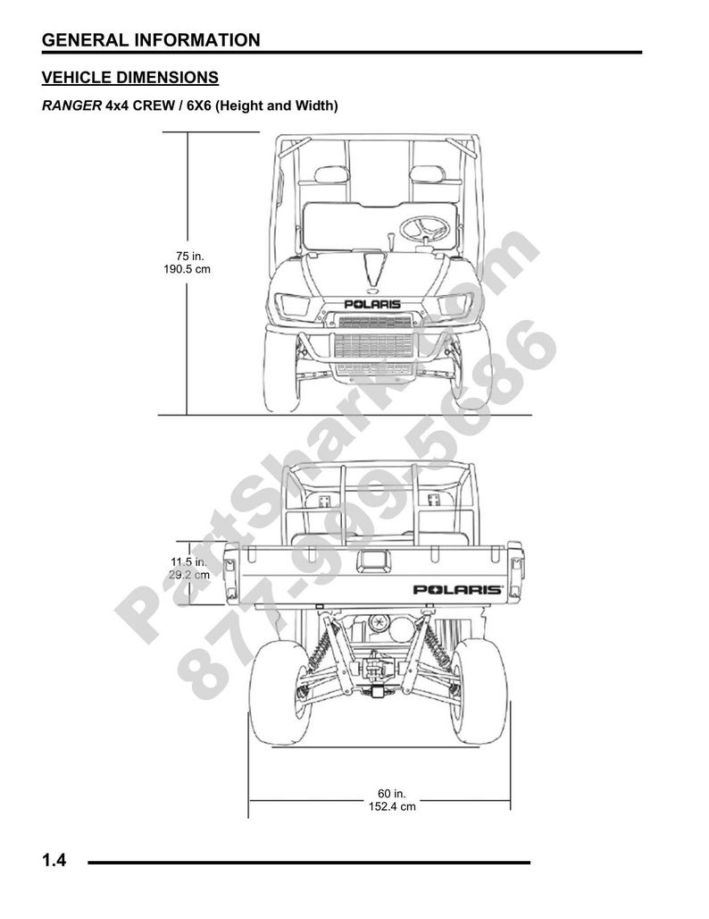 Polaris Ranger 700 4x4 Crew 6x6 Service Manual 2009-2013 UTV service manual preview page 5