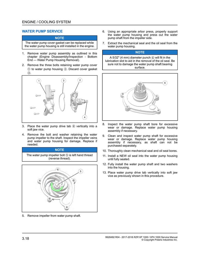 Polaris RZR XP 1000 Service Manual 2017-2018 UTV service manual preview page 4