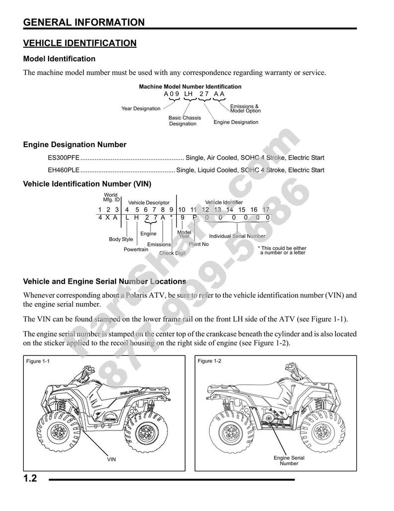 Polaris Sportsman 300 400 Service Manual 2009-2013 ATV service manual preview page 3