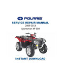 Polaris Sportsman XP 550 Service Manual 2009-2013 ATV PDF service repair manual cover