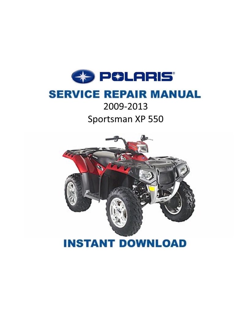 Polaris Sportsman XP 550 Service Manual 2009-2013 ATV PDF service repair manual cover