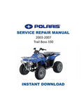 Polaris Trail Boss 330 Service Manual PDF service repair manual cover