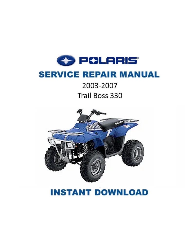 Polaris Trail Boss 330 Service Manual PDF service repair manual cover