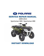 Polaris Sportsman 300 400 Service Manual 2009-2013 ATV PDF service repair manual cover