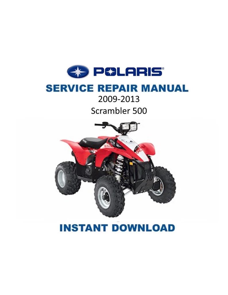 Polaris Scrambler 500 Service Manual PDF service repair manual cover