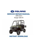 Polaris Ranger 500 4x4 EFI Service Manual 2009-2013 UTV PDF service repair manual cover