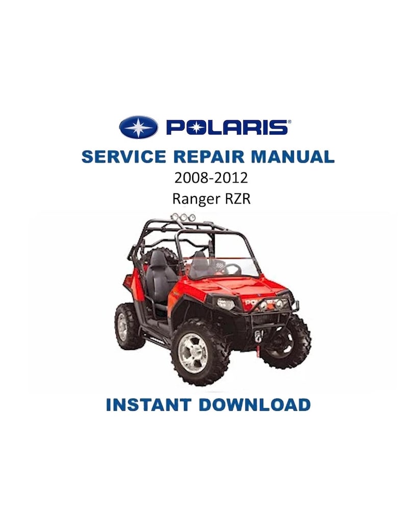 Polaris Ranger RZR Service Manual PDF service repair manual cover