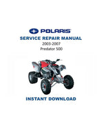 Polaris Predator 500 Service Manual PDF service repair manual cover